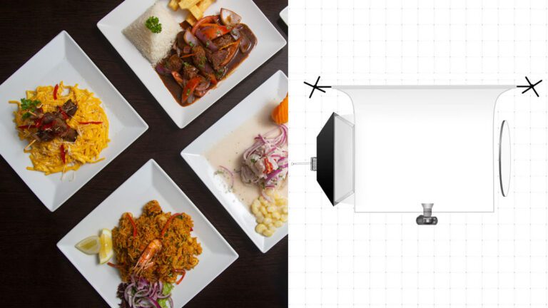 ¿Cómo configurar una luz para fotografía de alimentos?